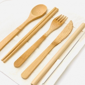 Set cubiertos de bambú 6 piezas - KUSE_1