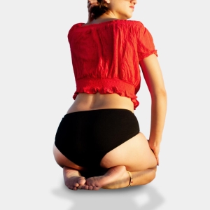 Panties menstruales Unicolor Negro XIUA_1