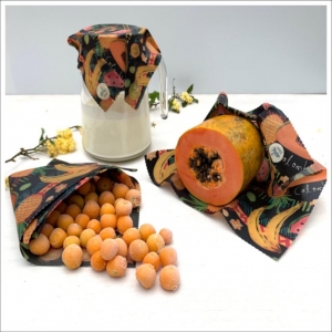 Set 3 Envolturas Reutilizables con Cera de Abejas OKIBEE_3