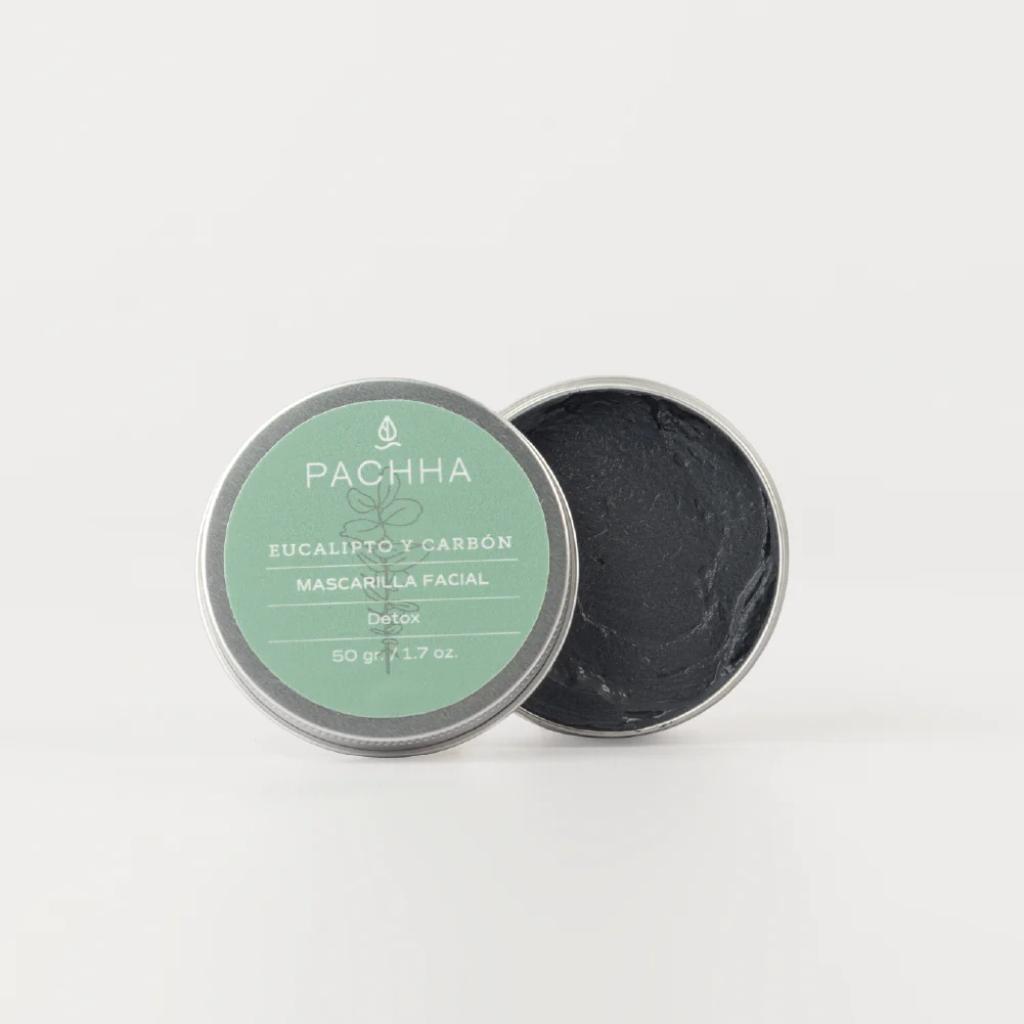 Mascarilla Facial Detox Eucalipto - Carbón PACHHA - El Anaquel Verde