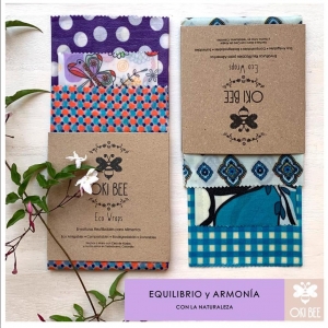 Set 3 Envolturas Reutilizables con Cera de Abejas OKIBEE_1